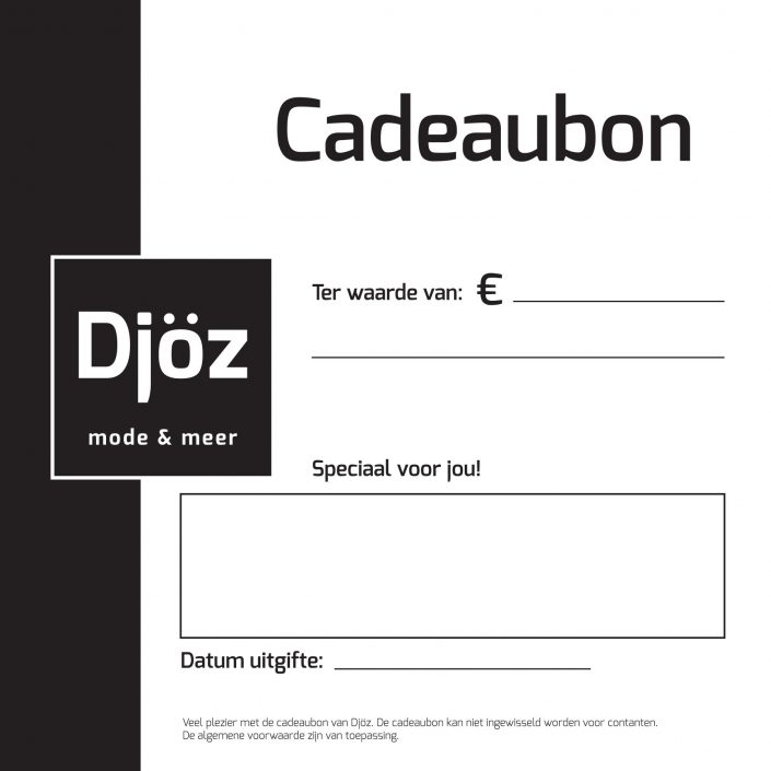 Cadeaubon Djöz made by CREET!©